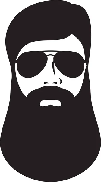 Cabelo Barba Mustache Óculos Sol Camadas —  Vetores de Stock
