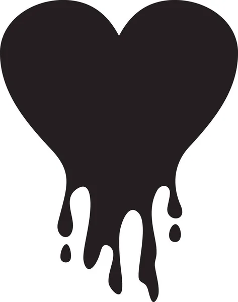 Melting Heart Drops Vector Icon — Stock Vector