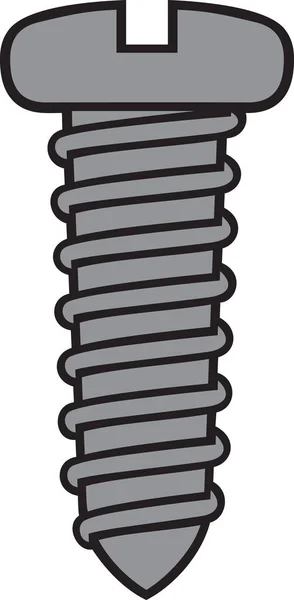 Ilustración Vectorial Del Icono Tornillo — Vector de stock