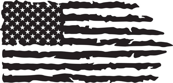 USA grunge flag black and white vector