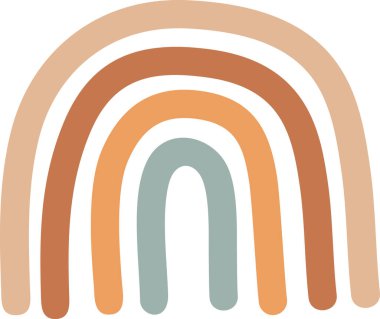 Boho gökkuşağı renk vektörü çizimi