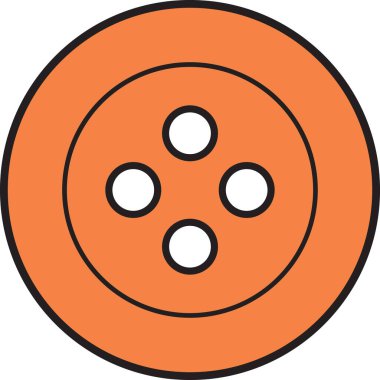 Dikiş düğmesi vektör simgesi tasarımı