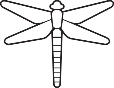 Yusufçuk böceği siyah beyaz vektör