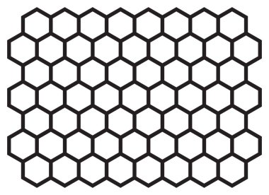 Bal peteği siyah ve beyaz vektör çizimi