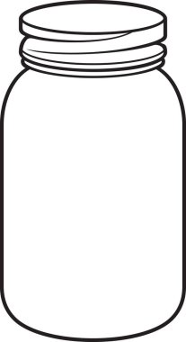 Boş cam kavanoz vektör çizim