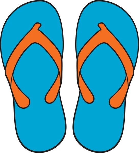 Chanclas Ilustración Vector Azul — Vector de stock