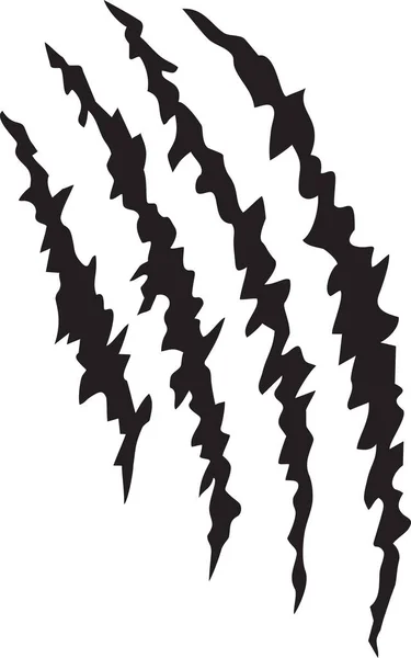 Monster Claw Black White Vector Illustration — Stock Vector