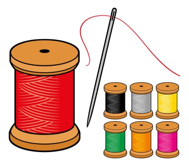 Thread and needle clipart
