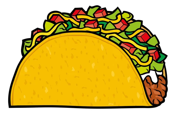 Taco - cibo messicano — Vettoriale Stock