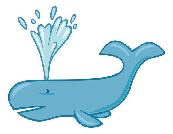 Ballena azul — Vector de stock