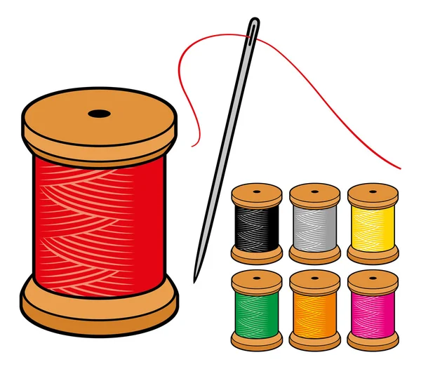 Thread and needle — Stock Vector