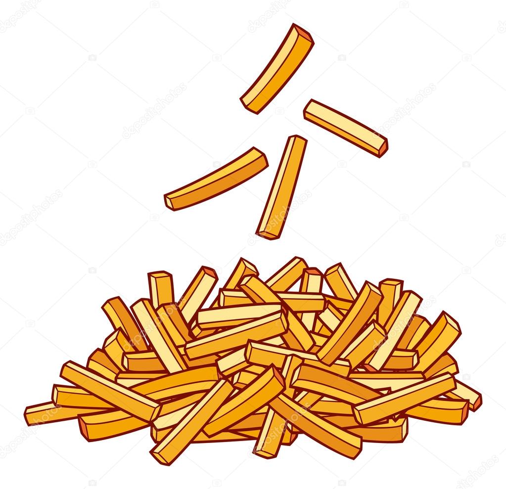 A pile of french fries
