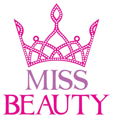 Miss beauty text clipart