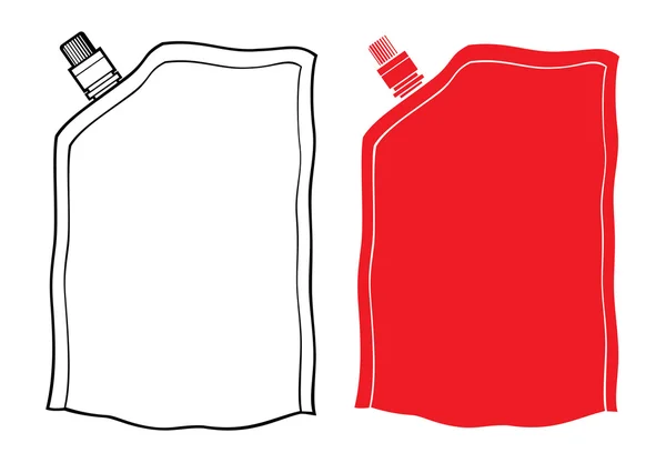 음식 가방 포장 — 스톡 벡터