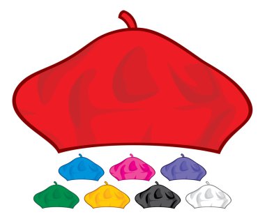 french berets collection clipart