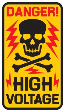 Tehlike yüksek voltaj işareti