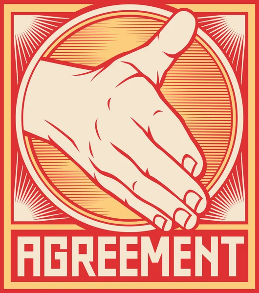 Σχεδιασμός αφίσας συμφωνία — Διανυσματικό Αρχείο