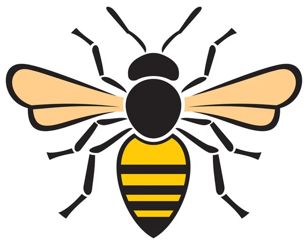 Ikona žlutá včela — Stockový vektor