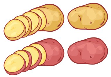 Taze dilimlenmiş patates