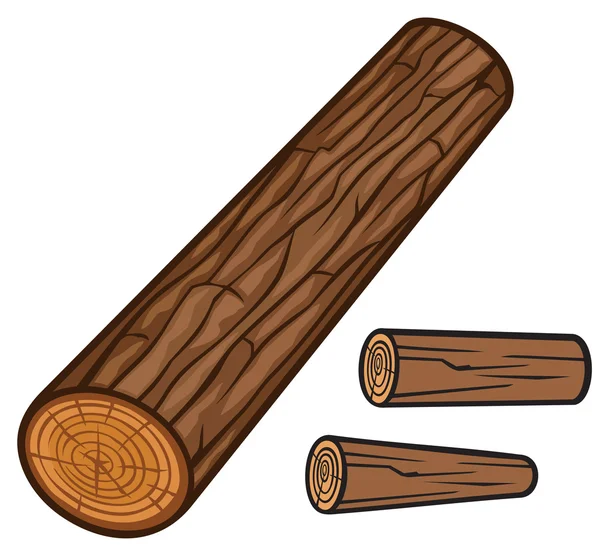 Lumber wooden logs — Stock Vector