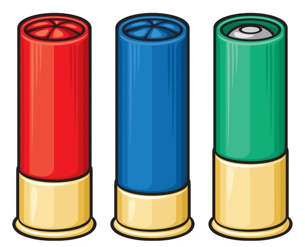 Kleurrijke shotgun shells — Stockvector