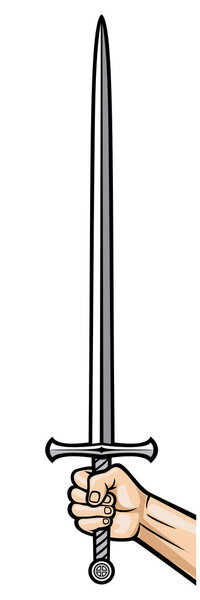 рука держа меч
