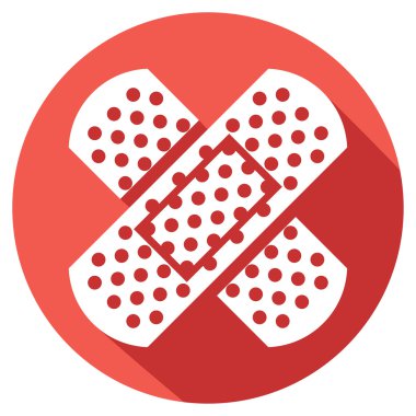 Yapışkanlı bandaj düz simgesi