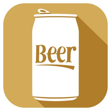 bira can düz simgesi