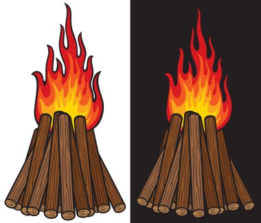Big bonfires design illustration clipart