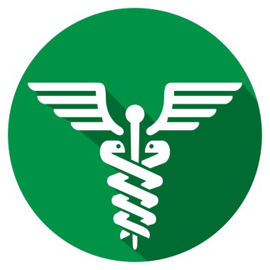 caduceus sağlık sembol düz simgesini