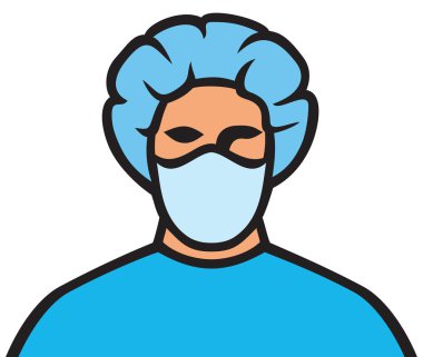 erkek doktor ameliyat maskesi