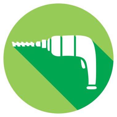 Elektrikli matkap düz simgesi