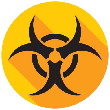 Biohazard düz simgesi