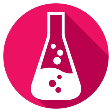 laboratuvar cam düz simgesi