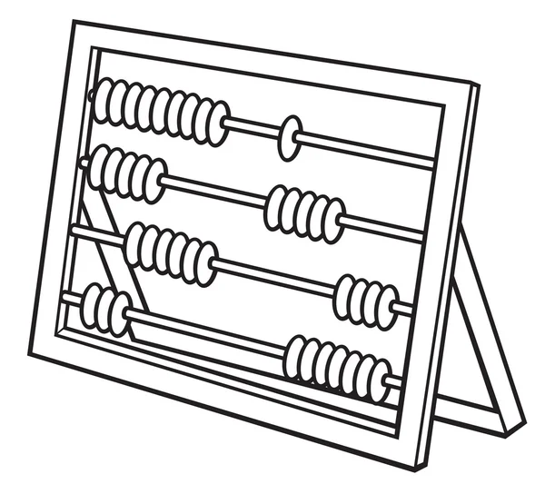 Ábaco con muchas cuentas — Vector de stock