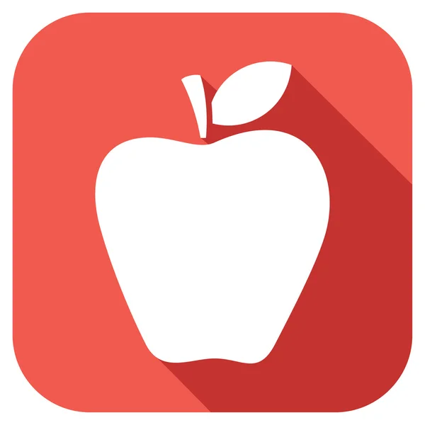 Red apple flat icon — Stock Vector