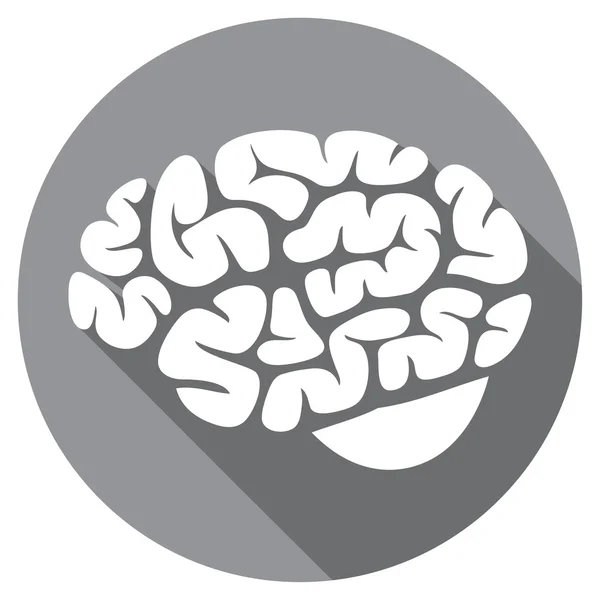 Cerveau humain icône plate — Image vectorielle