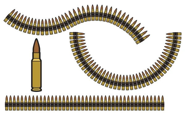 Illustrazione cinture di proiettile — Vettoriale Stock