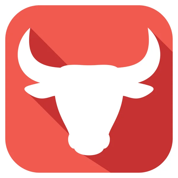 Bull hoofd plat pictogram — Stockvector