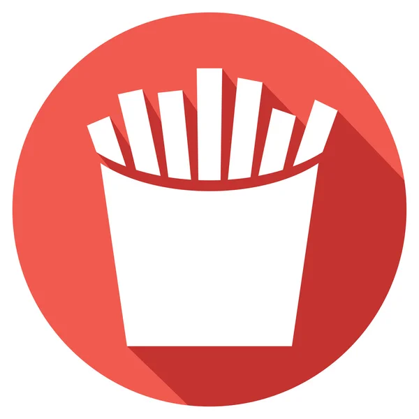 Papas fritas icono plano — Vector de stock