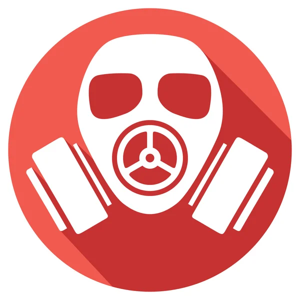 Gasmasker platte pictogram — Stockvector