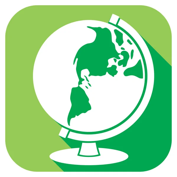 School globe flat icon — Stock Vector