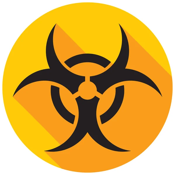 Biohazard platte pictogram — Stockvector