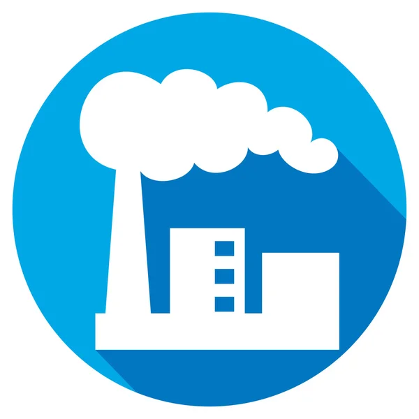 Industrial plant flat icon — Stock Vector