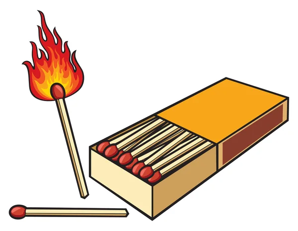 Matchbox and matches icons — Stock Illustration Matchbox and matches icons Vector Graphics