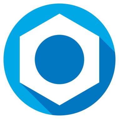 vida metal somun düz simgesi