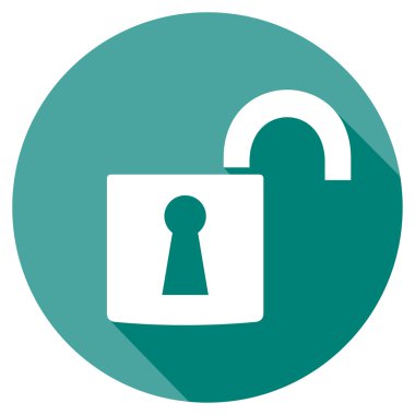 asma kilit düz simgesini açın.