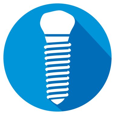 diş implantı düz simgesi