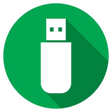 USB flash bellek düz simgesi