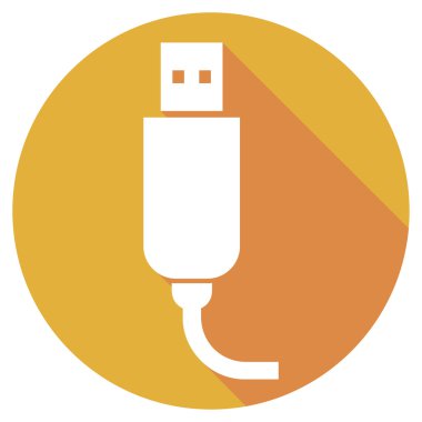 USB flash bellek düz simgesi